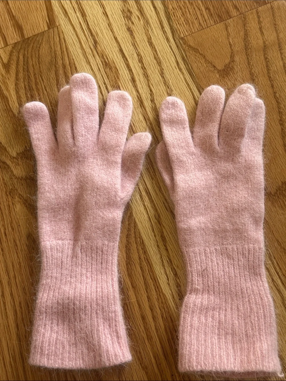 Soft Pink angora polyester  Blend Gloves - Cozy Winter Accessory
